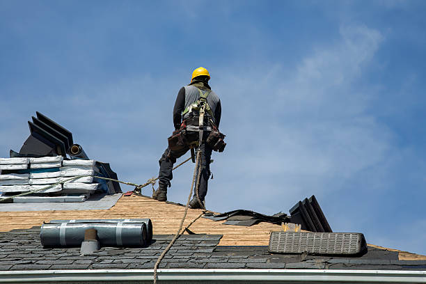 Professional Gutter Installation technician working in Summerfield, NC
